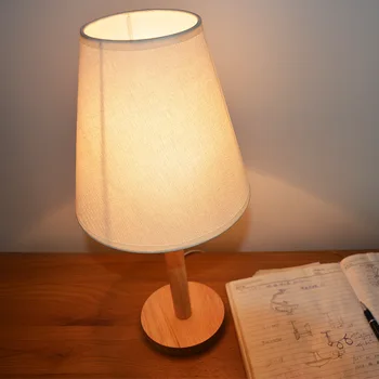 Šiuolaikinės Paprastų Medinių LED Stalo Lempa, Miegamojo Lovos Dekoratyvinis USB Skaitymo Lentelė Naktį Šviesos