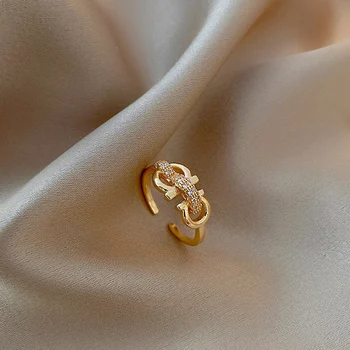 Žiedai Moterų Mados Daugiasluoksnės Kristalų Reguliuojamas Atidarymo Elegantiškas Šviesiai Prabanga Geometrijos Reikmenys, Papuošalai, Didmeninė