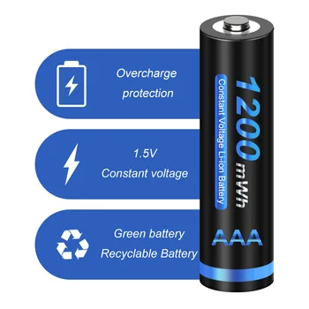 1,5 V AA Li-ion Įkraunama Baterija 3000mWh + 1,5 v AAA tipo ličio baterijos įkrovimo 1200mWh su 1,5 V AA AAA Baterijų Įkroviklis