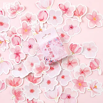1 Dėžutė (45 vnt.), Rožinė Sakura Popieriaus, Dekoratyviniai Lipdukai Dienoraštis Kulka Lipdukas Apdaila