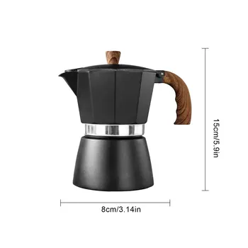150/300ML Aliuminio Kavos virimo aparatas Moka kavinukas Espresso Sietelis Puodą Praktinių Tinka Elektros Viryklės, dujinės Viryklės