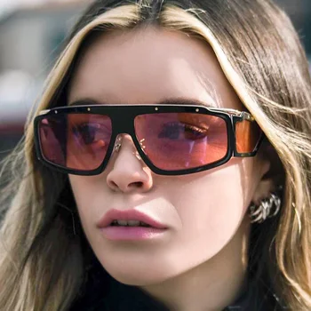 2020 cool mados vieno stiliaus steampunk kniedės moteriški akiniai nuo saulės ins populiarus dizainas, prekės ženklo akiniai nuo saulės UV oculos de sol masculino