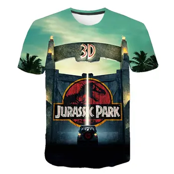 2021 m. Vasarą Naujas Juros periodo Parkas, T-marškinėliai Vyrams, Atsitiktinis Juokinga Viršuje Dinozaurų Pasaulyje 3D Spausdinimo Kasdien Cool O-kaklo Negabaritinių T-shirt110-6XL
