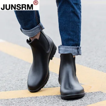 2021 Vyrų gumos lietaus batai mados black 