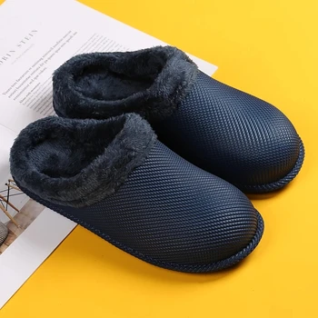 2021 Žiemos šlepetės vyriški medvilniniai šlepetės vyriški medvilniniai storas šiltas batai neperšlampami candy spalva namas šlepetės duona batai