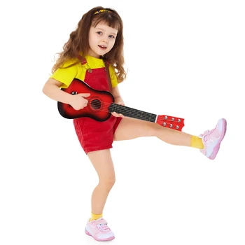 21 colių Nešiojamas Mini Gitara, 6 Stygos Ukulėle Vaikai Pradedantiesiems Mokytis Žaislą Dovanų Lengvi Nešiojamieji Muzikos Elementai