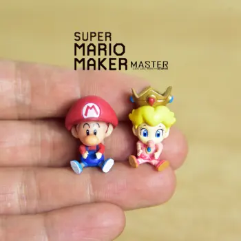 24PCS 2.4 cm Super Mario BB Princesė BB Mini Lėlės modelis, papuošalų kolekcijos papuošalai papuošalai 