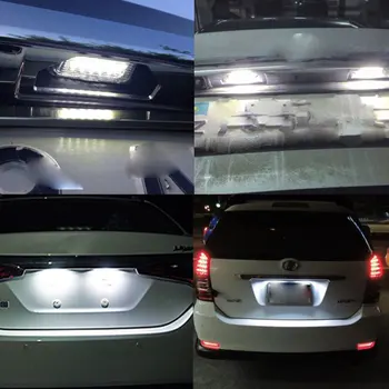 2VNT CANbus Klaidų, 18 LED Led Licencijos Numeris Plokštė Lempos Šviesos Toyota Yaris Vitz Camry 