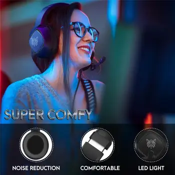 3.5 mm TWS LED Žaidimų Ausinės Su Mic Stereo Surround Ausinės Xbox Vienas/PS4/PC/ Jungiklis наушники Ausinės