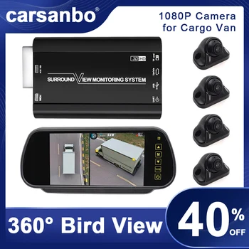 360 Besiūlių Supa Peržiūrėti Skaitmeninio Vaizdo įrašymo Kamera Paukščių Nuomone Automobiliams Night Vision 3D HD Žetonų, 1080P vaizdo Kamera, skirta Krovinių Van