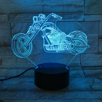 3D Naktį Šviesos Motociklų 3D Lempos, LED Lemputės, Blykstės Motorinių Led Daugiaspalvis Apšvietimas Pakeisti RGB Tėtis Gimtadienio Dovana, Namų Interjero Dizainas
