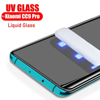 3D UV skystą Klijai Grūdintas Stiklas Xiaomi CC9 Pro Screen Protector Oleophobic Danga filmas Xiaomi Mi Pastaba Pro CC9 Pro