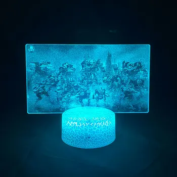 3D vaizdo Lempa Žaidimas LED Akrilo Iliuzija Šviesos MechWarrior Nuotolinio Valdymo Apšvietimo Dovanos Apdaila