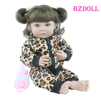 40cm Visas Silikono Reborn Baby Doll Girl, Kaip Realus Vinilo Mielas Mini Bonecas Vaikui Maudytis Suknelė Švietimo Žaislas Gimtadienio Dovana