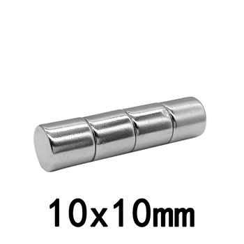 5/10/20/50/100vnt 10'x10 mm Retųjų Žemių Magnetas Skersmuo 10x10mm Raundo diską Magnetas 10mmx10mm Nuolatinis Neodimio Magnetas 10*10 mm