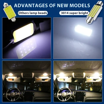 50PCS C5W C10W Girlianda 31mm 36mm 39mm 41mm Aukštos Kokybės Super Ryškus LED Lemputės Automobilių Licenciją Plokštelės Šviesos Auto Interjero Skaityti ligh