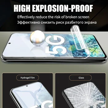 5G Pilnas draudimas 600D Hidrogelio Plėvelės Samsung Galaxy S20 Ultra S10e S8 S9 Plus Pastaba 9 10 Pro Screen Protector