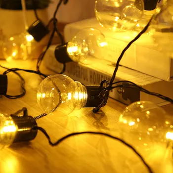 5M 20 Pasaulyje LED Lemputė String Žibintai IP65 Vandeniui Keičiamas Lauko Valentino, Kalėdų, Garliava Kavinė Apdaila