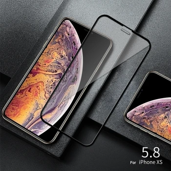 5VNT Visiškai Padengti Grūdinto Stiklo iPhone 12 X Xr Xs 7 8 6 6s Plus 11 Pro Max SE 2020 Screen Protector