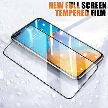 9D Visą Grūdintas Stiklas Huawei Mate 30 20 10 Lite 20X 30 P40 Lite Screen Protector, P Smart Z S 2019 2021 Stiklo Plėvelė Atveju
