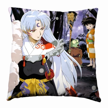 Anime, Manga Inuyasha Šilko pagalvių užvalkalai 40x40cm Pagalvės užvalkalą Padengti Sėdynės Patalynės, Pagalvėlių 002