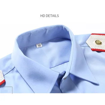 Aukštos Kokybės Geležinkelio Vienodas Overwear Vyrų Traukinio Palydovas Blue Navy Marškinėliai Kostiumas, Darbo Rūbai Ponai