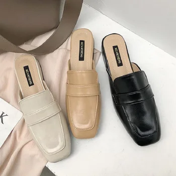 Didelio dydžio 35-40 moterų batai 2021 naujų korėjos atsitiktinis Baotou šlepetės mados laukinių retro Muller batai