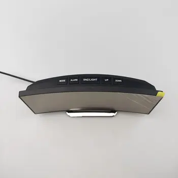 Didelis Ekranas LED Išlenkto Paviršiaus Veidrodis, Laikrodis Silent Alarm Clock Stalo Namų Puošybai Energijos Taupymo Duomenų Saugojimo Laikrodis