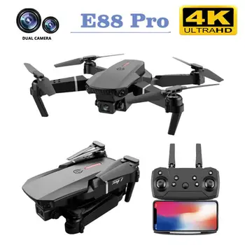 E88 Drone Su 4K Plataus Kampo Dual Camera Vaizdo Nustatymo 1080P WIFI Aukštis Išsaugojimo Fordable Smart Oro Fotografija