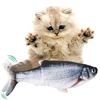 Elektros Žuvų Katė Žaislas Bus Plaka, Modeliavimo Žuvų Pliušinis Žaislas Augintiniui