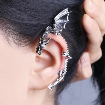 Europos ir Amerikos mados asmenybės papuošalai goth punk dragon atkurti senovės bohemijos auskarai pervėrė auskarai