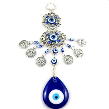 Evil Eye Pakabučiai Amuletas Mėlyno Stiklo turkijos Sienos Kabo Dekoro Namų Kambarį Automobilių dekoro priedai