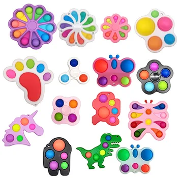 Fidget Paprasta Dimple Žaislas Įtempių Burbulas Vertus Fidget Žaislus Vaikams, Suaugusieji Anksti Švietimo Autizmo Specialiųjų Poreikių Piršto Žaidimas
