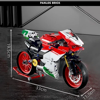 Garsaus Motociklo Modelis aukštųjų Technologijų Blokai Ducatied SS Kūrėjo Idėjos Motociklą Asamblėjos Žaislai Brithday Dovanos Vaikams