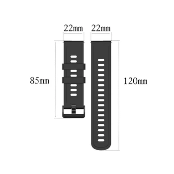 Greitas Spaudai Silikono Watchbands Už Xiaomi MI Žiūrėti Spalvos Dirželis 22mm Wirst Band Apyrankę, Huawei GT 2 Pro Sporto Correa