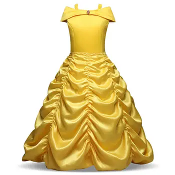 Grožio ir Žvėrys Gražuolė Princesė Kostiumas Mergaitėms, Vaikams, Vaikų Helovinas Fancy Dress Up Priedai 3-10 Metų