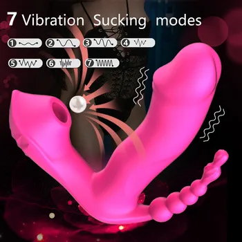 Gyvis Dildo Vibratorius Klitorio Stimuliatorius Nuotolinio Valdymo Spenelių Makšties Nešiojami Žodžiu Siurbimo Vibratorius Erotiniai Sekso Žaislai Moterims