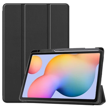 IBuyiWin Minkšto Silikono Smart Case for Samsung Galaxy Tab S6 Lite 10.4 SM-P610/P615 Planšetinio kompiuterio Pajėgumų Padengti Su Pieštukas Turėtojas Funda