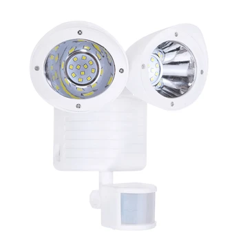 Juoda/Balta 22 LED Saulės Prožektorių Lempos, Apsaugos Detektoriai, Lauko Saulės Vietoje Šviesos Sodo Vejos, Takai, Saulės Sienos Žiburiai