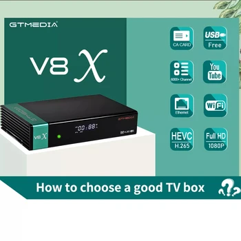 Karšto pardavimo Gtmedia DVB-S2 Palydovinis Imtuvas V8X GTMEDIA Pat, kaip Gtmedia V8 NOVA V9 Premjero V8 Garbę Built-in WIFI H. 265 Jokių app