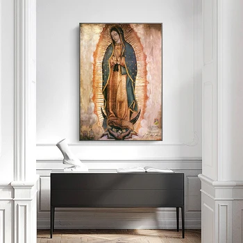 Katalikų Virgin Guadalupe, Naftos ir Drobės, Modernus Gyvenamasis Kambarys ir Miegamasis Apdailos(be Rėmelio)