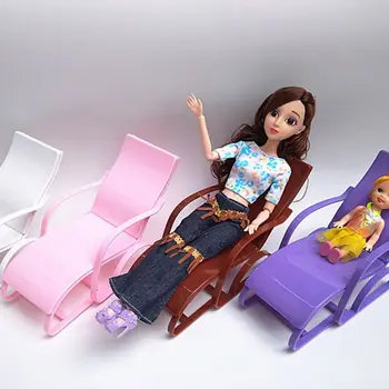 Kūdikių Naujos Lėlės Namas Reikmenys, Paplūdimio Kėdė Imituoti Baldai Barbie Doll House Priedai 4 Spalvų Didmeninės