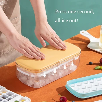 Ledo Kubelių Forma Silikono Ledo Kubelių padėklas su talpinimo Ice Maker Forma, skirta Atvėsti Gėrimas Baras, Virtuvės Reikmenys Greitai Demould