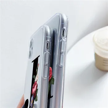 Mados Laišką, Aišku, Gėlių Individualų Kūrybinį Telefono dėklas Skirtas iPhone 11Pro 12Mini Pro XS Max XR X 7 8Plus atsparus smūgiams Galinį Dangtelį