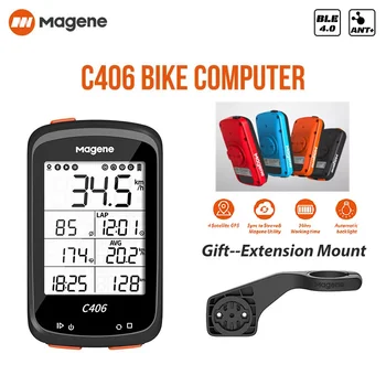 Magene-C406 smart kalnų dviratis kompiuteris, atsparus vandeniui, GPS, wireless, dviračių įranga duomenų APP, laisvas su apsaugine plėvele，Karšto pardavimo