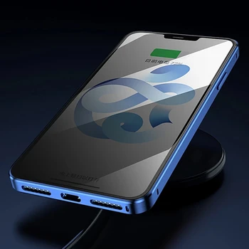 Magnetinio tamsinti Stiklai Atveju IPhone 11 12 Pro Max 7 8 6 6S Plus Anti-Spy 360 Apsaugos Magnetas Atveju, 