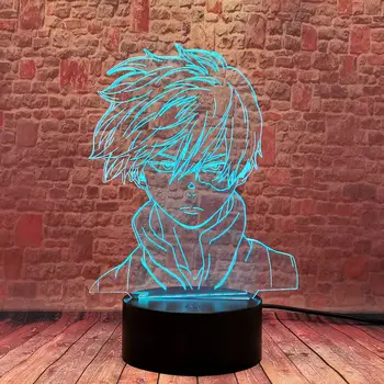 Mano Herojus akademinės bendruomenės Anime duomenys 3D led Stalas naktinė lempa Regėjimo Iliuzija Lempos Shoto Modelis Žaislai