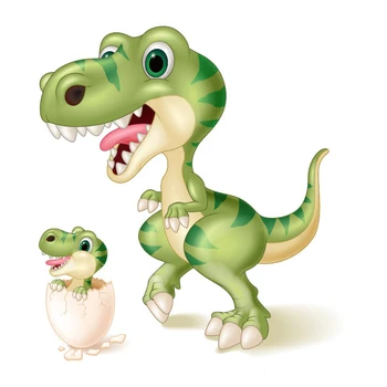 Mielas Dinozauras Mama ir Kūdikis Geležies Dėmės ant Chirdren moteriški Drabužiai, Striukės Anime Parches Thermo Juostele Lipdukai, Marškinėliai Aplikacijos R