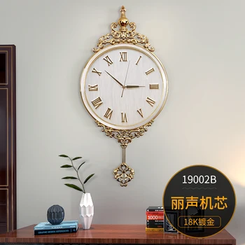 Modernus Sieninis Laikrodis Prabanga Švytuoklės Aukso Kūrybos Stilingas Sieniniai Laikrodžiai, Šviesos, Prabanga ir Vėjo Relogio Parede Namų Puošybai AA60ZB