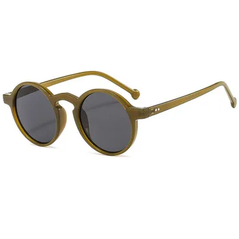 Moterų Apvalus Rėmo Akiniai nuo saulės Prabangos Dizaineris Lady Saulės akiniai Vintage Mados Tendencija okulary Atspalvių UV400 Akiniai Moterų Akinių